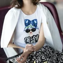 【美品】M'S GRACY レディースモチーフTシャツ　ホワイト　サイズ38のサムネイル