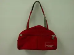 #7382 Mr. JUNKO ハンドバッグ レッド ナイロン製のサムネイル