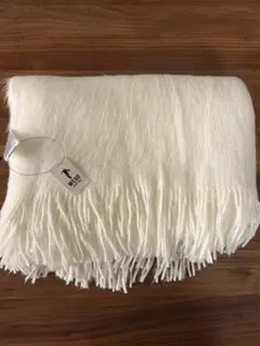 WEGO シャギーストール　ホワイト　マフラー