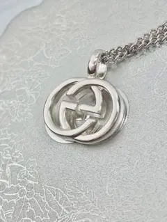 울트라 상태좋음 GUCCI 펜던트 톱 925＋사외 체인 남녀 겸용