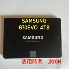 Samsung 870 EVO 4TB SSD 使用時間200H - メルカリ