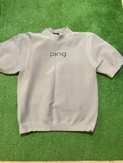 PING グレー セーター LLサイズ　半袖　パフスリーブ