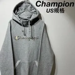 【US規格】希少 Champion パーカー ボックスシルエット グレー L