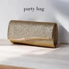 SALE ﻿パーティーバッグ﻿﻿﻿シャンパンゴールド ショルダー結婚式ゴールド