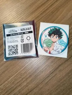 ヒロアカ 缶バッジ ラウンドワン ROUND1 ヒロアカ 緑谷出久