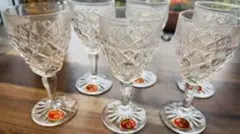 ボヘミアクリスタルワイングラス6個