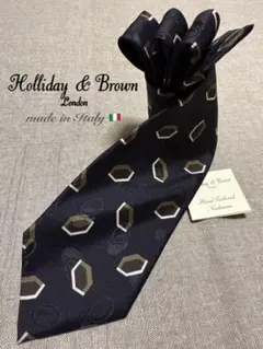新品】Holliday & Brown／ジャガードタイ／ペイズリー／グリーン