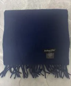 Joshua Ellis ＊ ウール100% マフラー ネイビー