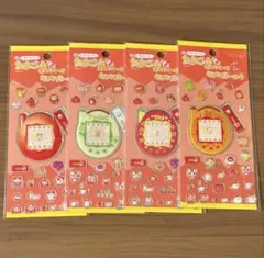 【新品未使用】たまごっち 赤いシリーズ シール 4枚セットのサムネイル