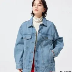 ライトブルーオーバーサイズ デニムジャケット　gu