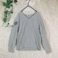 【UNIQLO】ニット系グリーン　S　定番・着回し抜群　完売品