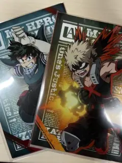 ヒロアカ　一番くじ　2019年　緑谷　爆豪　通形　上鳴　クリアファイル