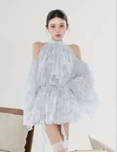 Riu Toile de Jouy Ruffle Tops - メルカリ