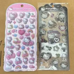 ドロップジェリーシール　コットンパフィシール　サンリオ　キティ　ヒョウ柄　ギャル