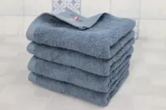 今治タオル　　フェイスタオル　4枚 スモーキーブルー