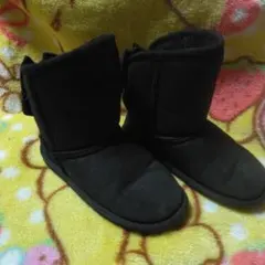 黒いリボン付きブーツ　19cm A.L.B