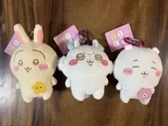 ちいかわ がま口ポーチ カラビナ付き3種セット うさぎ モモンガ ちいかわ