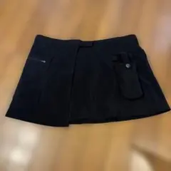 黒 タイトスカート ファスナー付きポケット