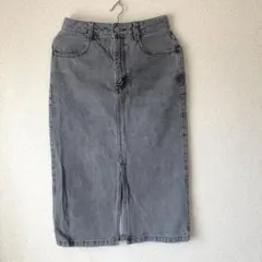 GU グレー タイトスカート スリット入り