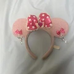 ディズニーミニーパルパルーザピンクリボンイヤリングカチューシャ