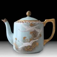 希少 オールドノリタケ フライングギース 墨ぼかし メイプルリーフ 花瓶 希少 オールドノリタケ フライングギース 墨ぼかし メイプルリーフ
