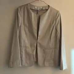 NATURAL BEAUTY BASIC ノーカラージャケット Lサイズ