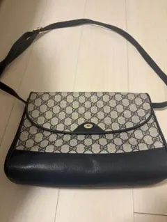 GUCCI ショルダーバッグ GG柄 ネイビー