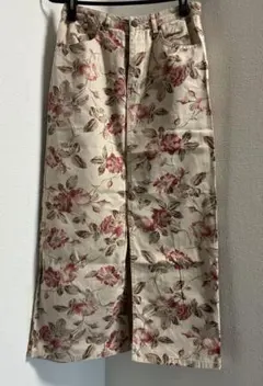【Eddie Bauer】　花柄タイトスカート　スリットのサムネイル