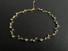 ウエディングネックレス 新宿高島屋にて購入　リーフモチーフ　ジルコニア