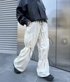 【美品】who's who gallery パンツ アイボリー ベージュ