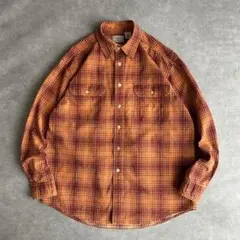 00s エルエルビーン BDシャツ オンブレチェック ドビー織り