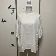 Melan Cleuge コットンクルーネックブラウス