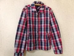 103787　Tommy Hilfiger　拉鍊外套　紅Ｘ海軍藍等　L