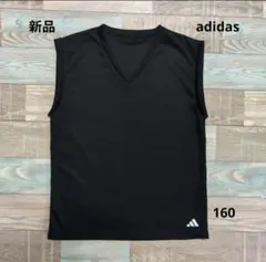【新品】adidas アディダス ノースリーブ タンクトップ 160 黒のサムネイル