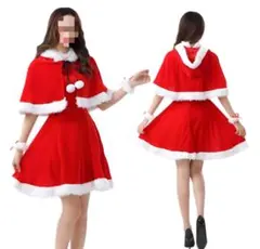 早い者勝ち！サンタ衣装 フード付き コスプレセット クリスマスのサムネイル