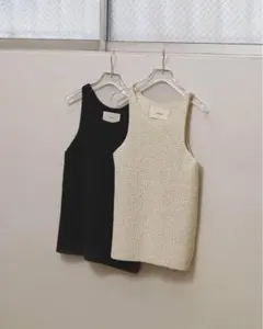 新品TODAYFUL Bulky Knit Tanktop/blackのサムネイル