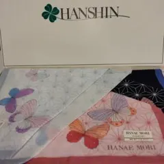 HANAEMORI 蝶の模様 ハンカチ 3枚セット
