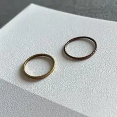 USED ゴールドリング 2点セット