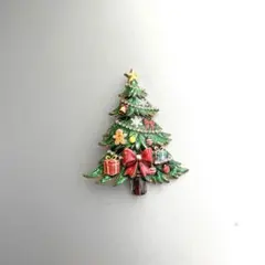 No39 クリスマス　Xmas クリスマスツリー　ブローチ