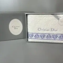 Christian Dior バスタオル ホワイト/ブルー