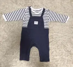 ストライプ柄オーバーオール 70-80cm