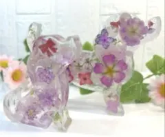 ♡お花たっぷりのワンコさん♡固まるハーバリウムのサムネイル