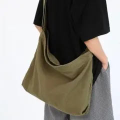 ニュースペーパーバッグショルダーバッグ カーキキャンバス