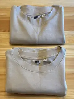 【2枚セット】ユニクロ エアリズムコットンオーバーサイズTシャツ/5分袖