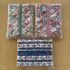 花柄・ストライプ ポケットティッシュカバー 3個セット