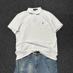 00s Ralph Lauren ポロシャツ 白 ラルフローレンのサムネイル