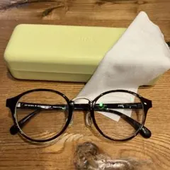 JINS オーバルフレーム メガネ ブラウン 度あり