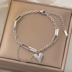 ハートブレスレット シルバー ブレスレット ハート型