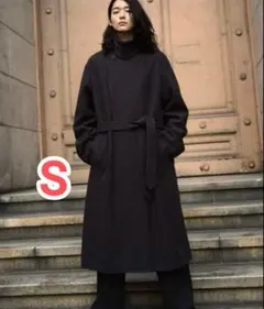 SMOOTH HERRINGBONE MAXI OVER COAT Sサイズ