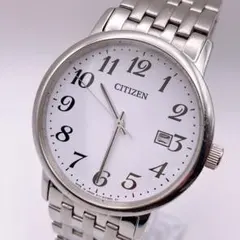상태좋음 不動 CITIZEN メンズ腕時計 エコドライブ デイト サファイアガラス
